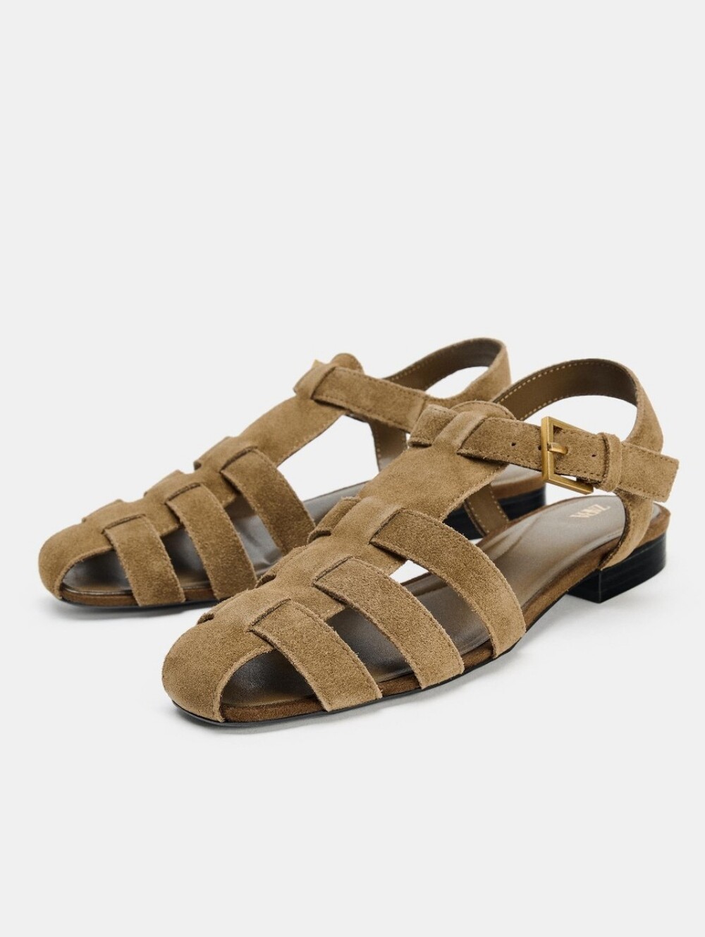Zara Split Suede Cage Sandals